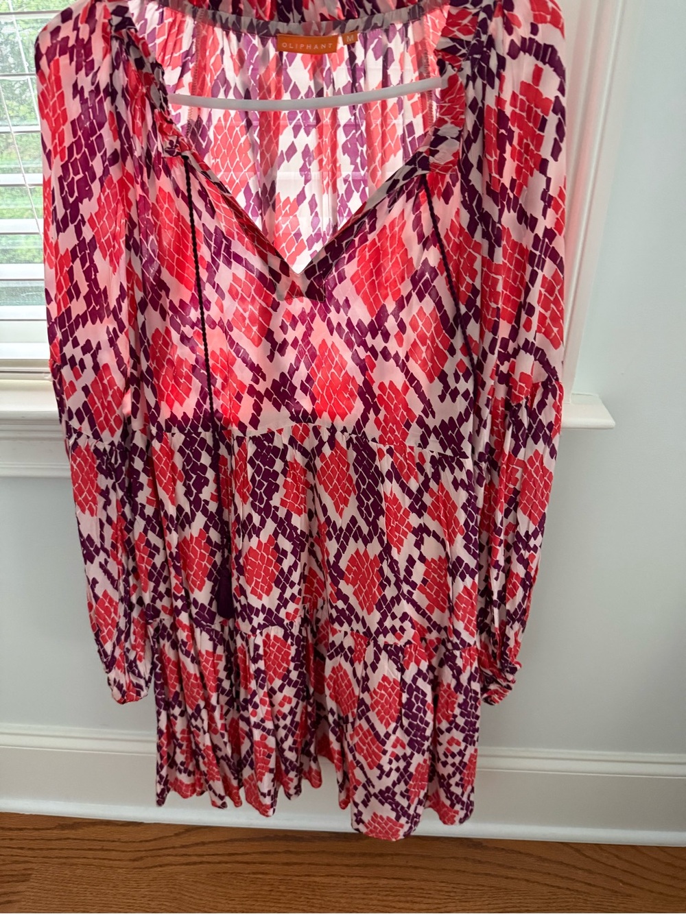 Oliphant Floral Tile Print Dress - Pink, Coral & Purple